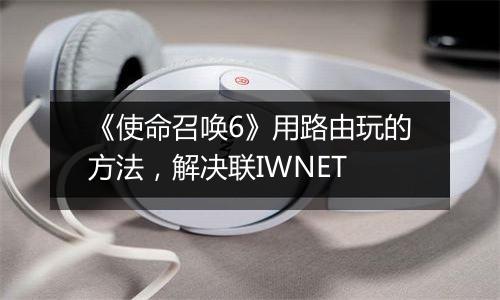 《使命召唤6》用路由玩的方法，解决联IWNET