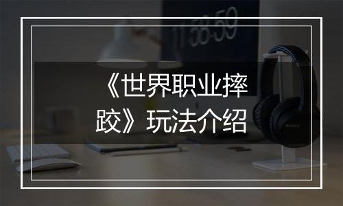 《世界职业摔跤》玩法介绍