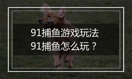 91捕鱼游戏玩法 91捕鱼怎么玩？