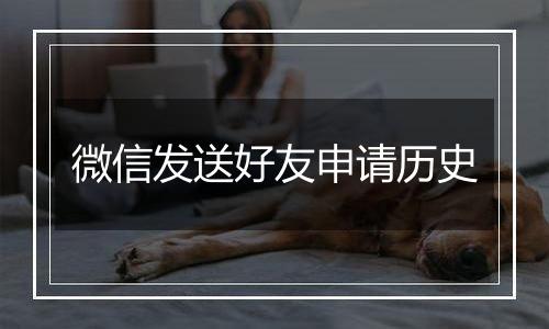 微信发送好友申请历史