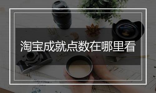 淘宝成就点数在哪里看
