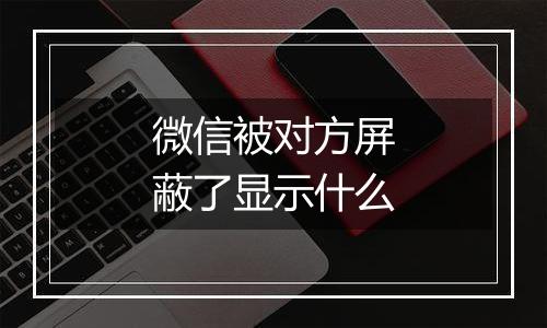 微信被对方屏蔽了显示什么