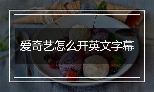 爱奇艺怎么开英文字幕