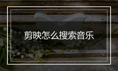 剪映怎么搜索音乐