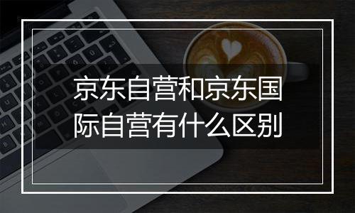 京东自营和京东国际自营有什么区别