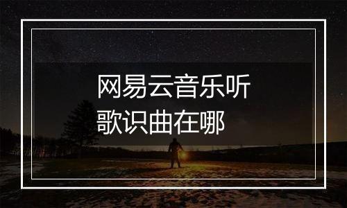 网易云音乐听歌识曲在哪