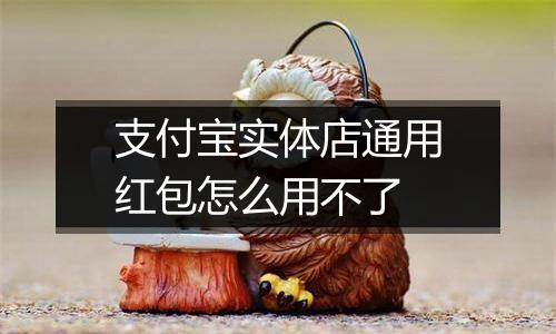 支付宝实体店通用红包怎么用不了