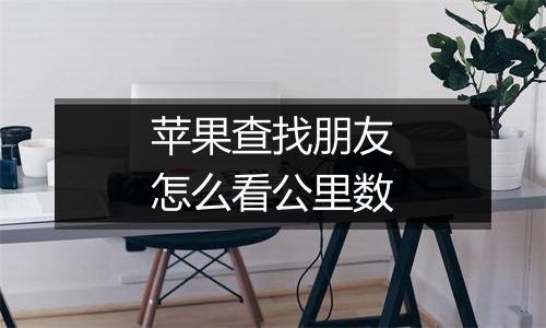 苹果查找朋友怎么看公里数