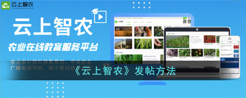 云上智农发帖方法