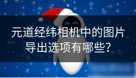 元道经纬相机拍照怎么到相册里 元道经纬相机中的图片导出选项有哪些