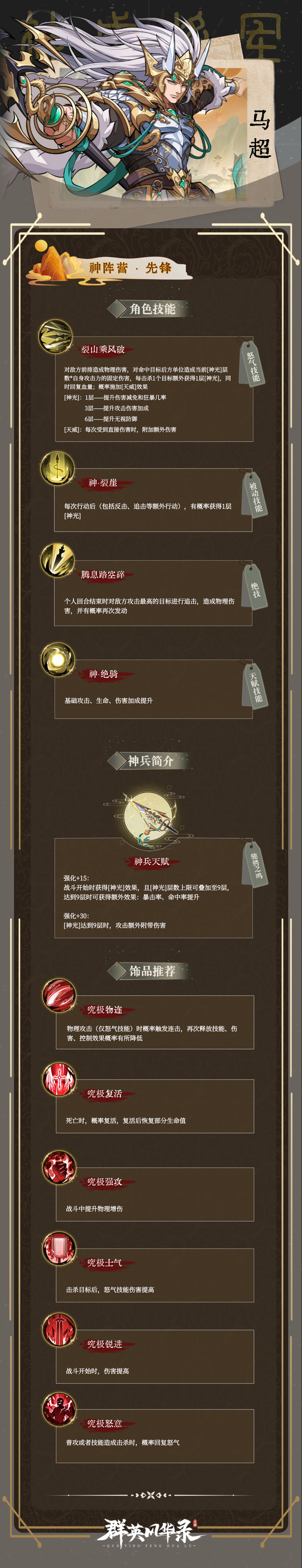 《群英风华录》最新武将一览图-马超
