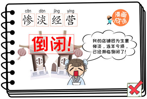 成语“惨淡经营”中“惨淡”的意思是