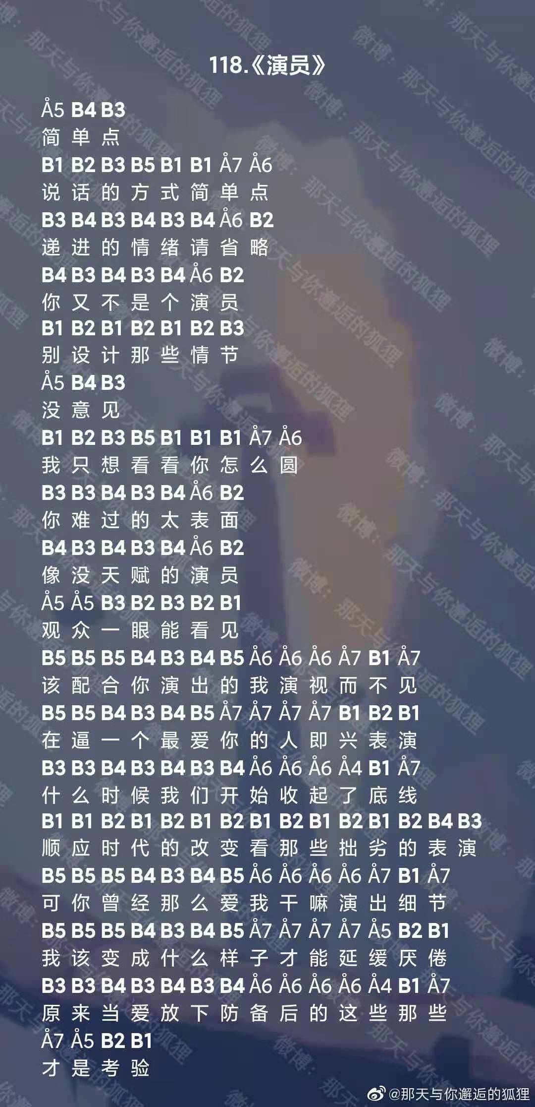 光遇演员乐谱分享