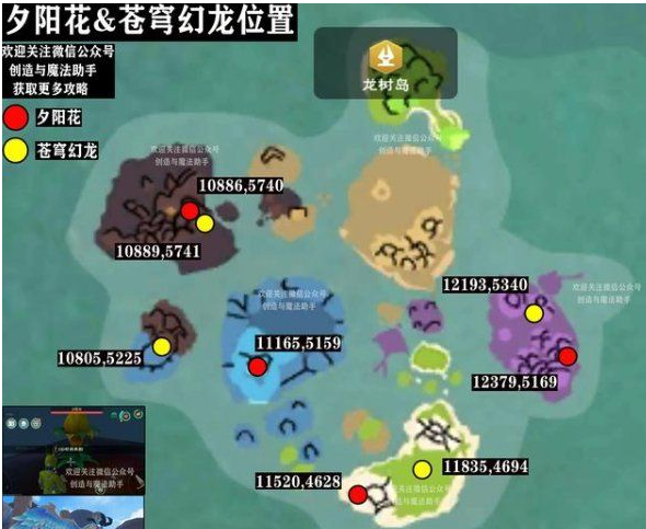 创造与魔法夕阳花分布位置介绍