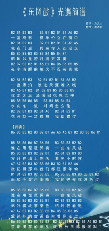 光遇吉他乐谱分享