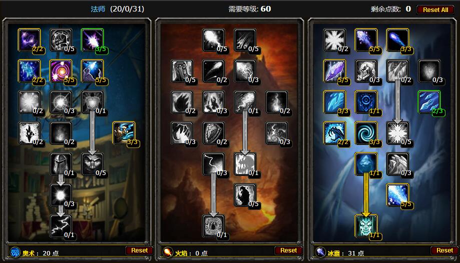 魔兽世界怀旧服法师纯团本天赋推荐