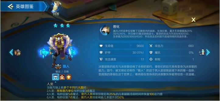 战歌竞技场人类种族图鉴大全