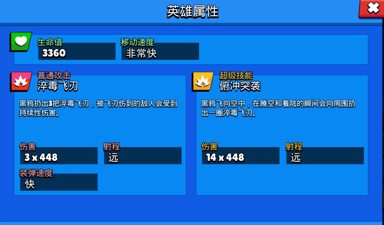 荒野乱斗英雄黑鸦攻略