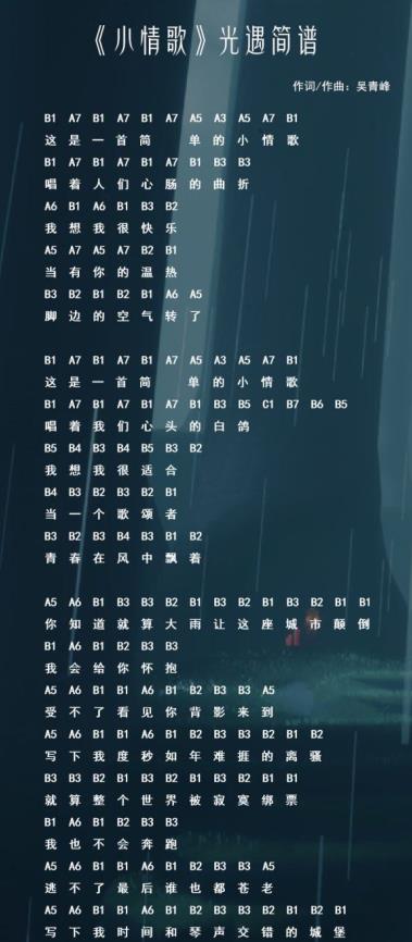 光遇吉他乐谱分享