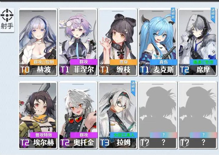 少女前线云图计划角色泛用性排行榜