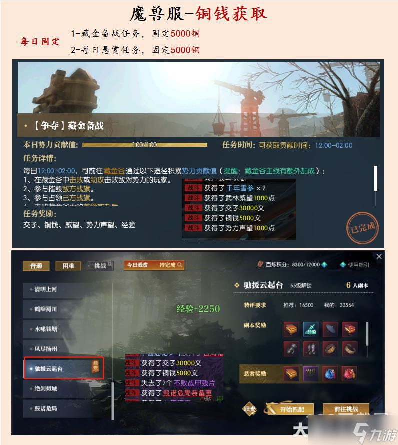 《逆水寒》魔兽老兵服铜钱如何获得
