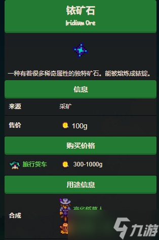 星露谷物语铱矿有什么用