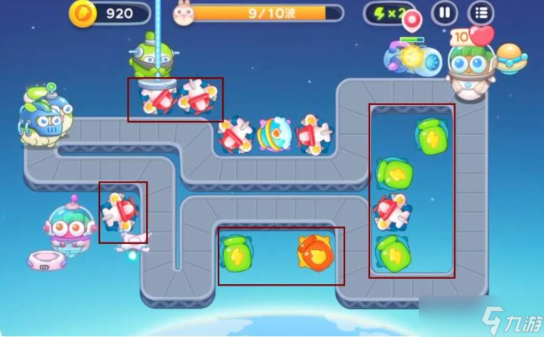 《保卫萝卜4》太空穿越第50关怎么过
