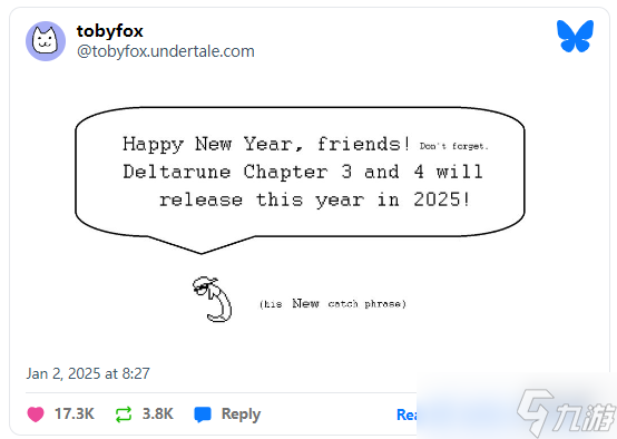 Toby Fox重申《三角符文》三、四章 将于2025年发售