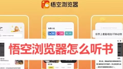 悟空浏览器怎么听书