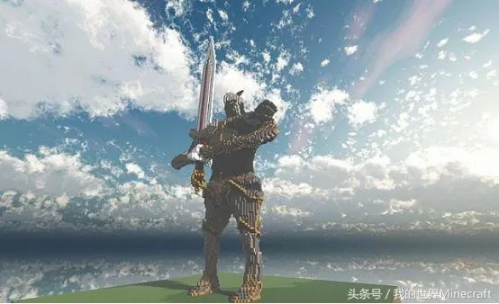 我的世界小型骑士雕像教程?我的世界震撼人心的雕像