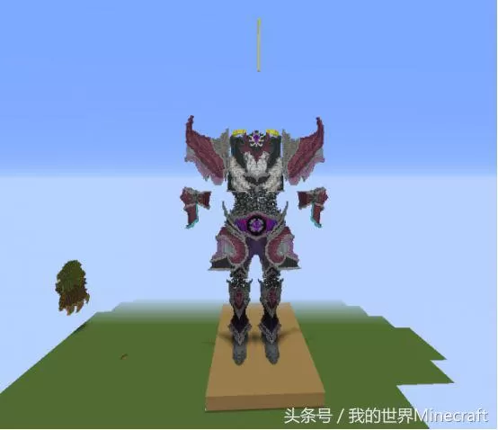 我的世界小型骑士雕像教程?我的世界震撼人心的雕像