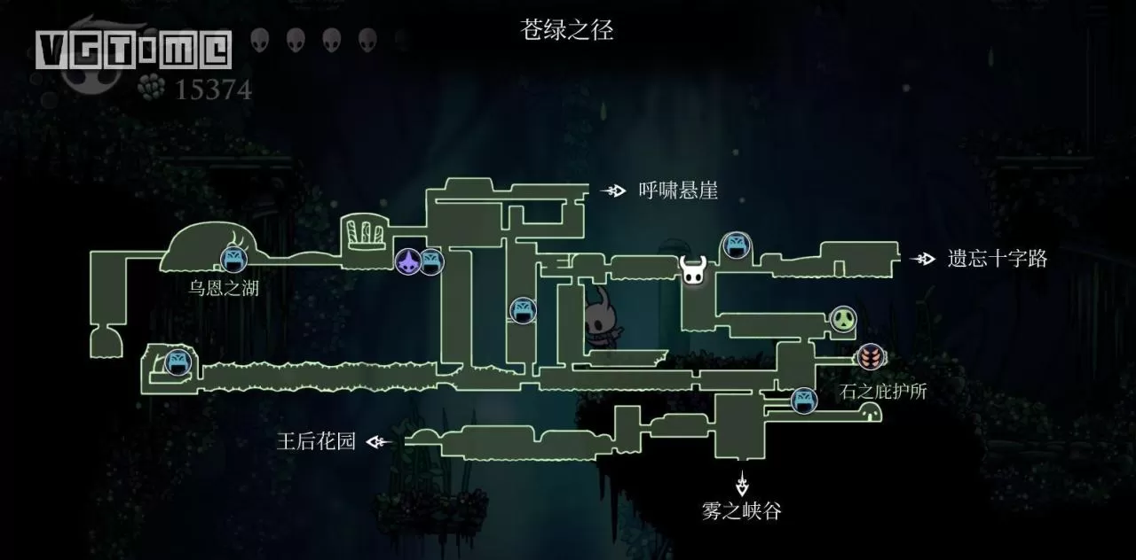 空洞骑士苍绿之径地图,空洞骑士苍绿之径玩法详细介绍