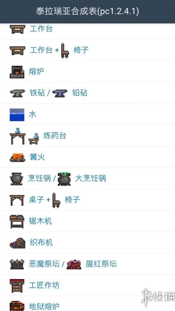 泰拉瑞亚工作台图鉴,泰拉瑞亚全工作台图文大全