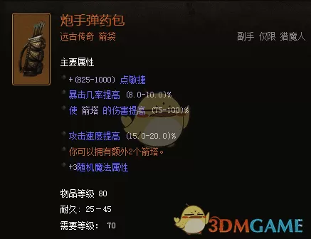 暗黑3猎魔人掠夺集束流怎么玩?暗黑3猎魔人掠夺集束流的配装及技能