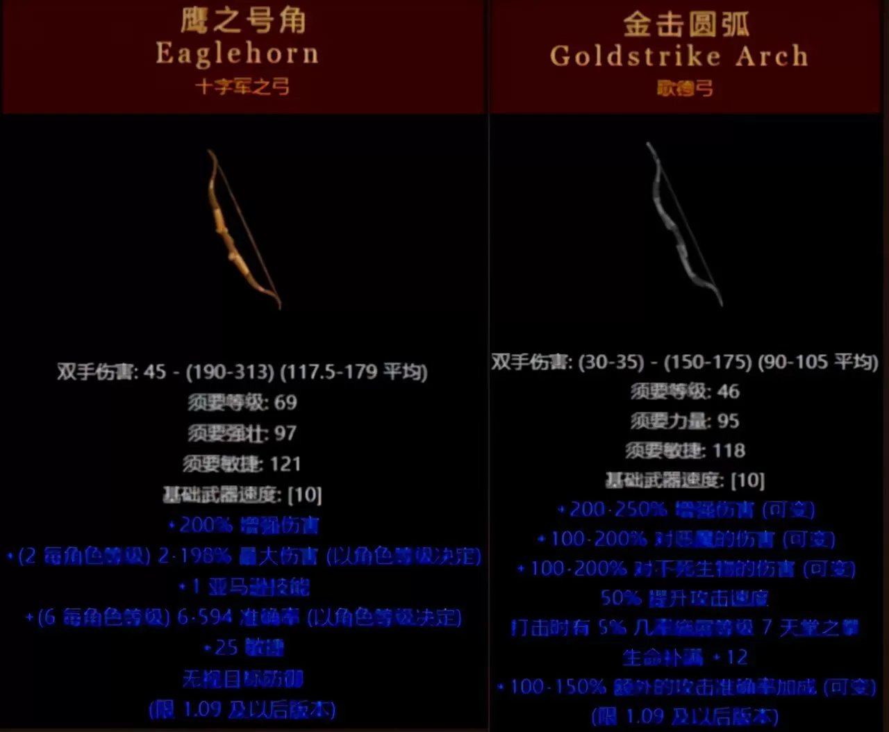 暗黑2弓马暗金弓排名,暗黑2最土豪弓马装备