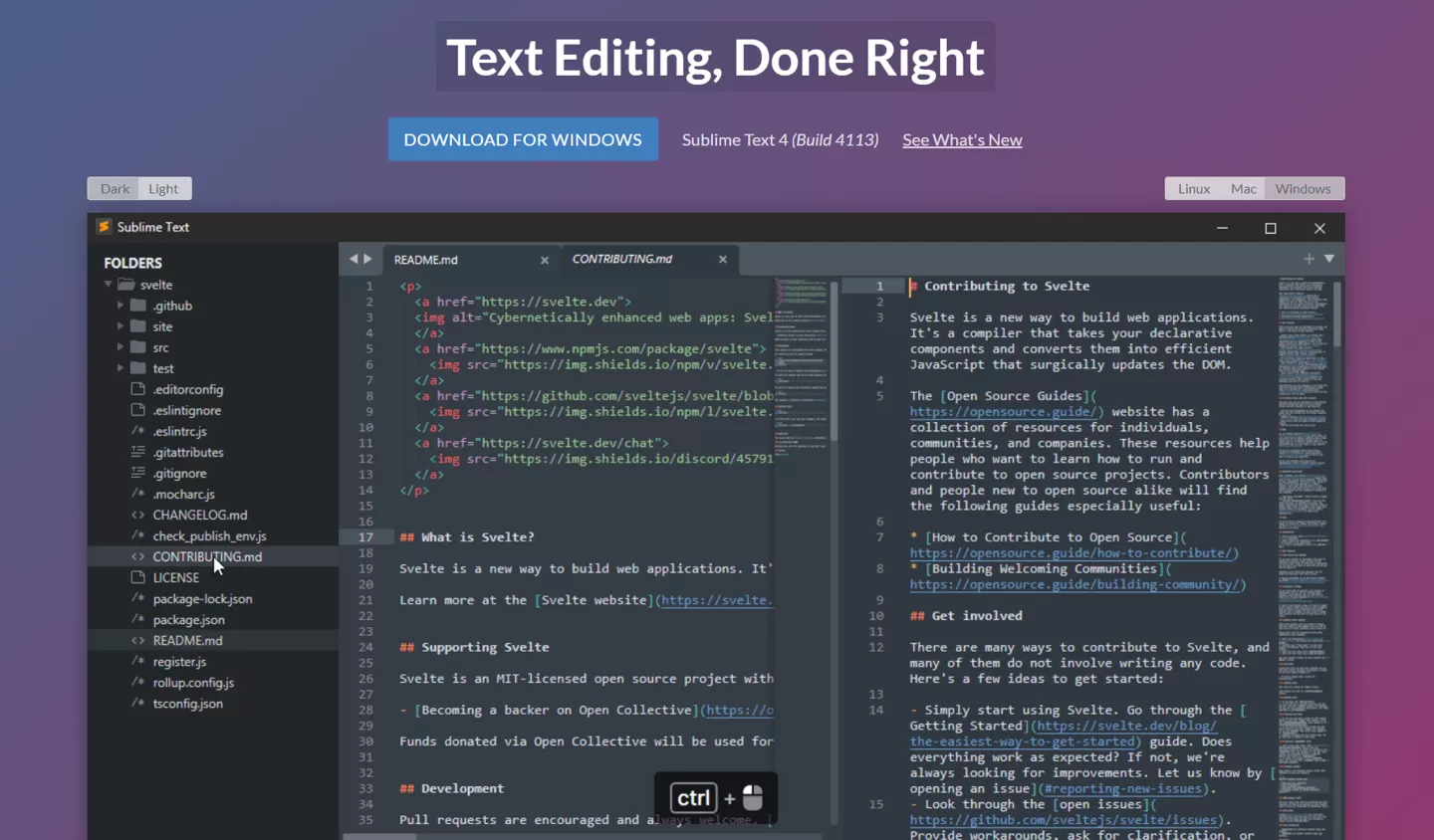 Sublime Text 4 发布 Build 4113 稳定版更新