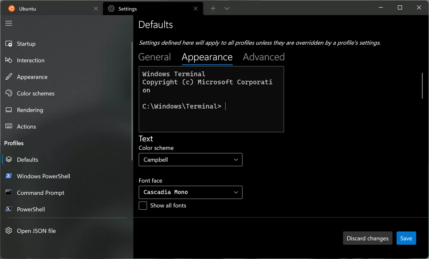 微软发布 Windows Terminal 1.10 预览版更新