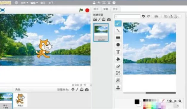 scratch怎么设置背景_scratch设置背景的方法