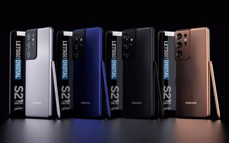 三星 S21 Ultra 顶配机型渲染图曝光:搭载 S Pen 手写笔