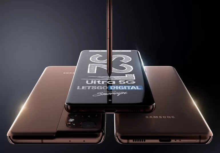 三星 S21 Ultra 顶配机型渲染图曝光:搭载 S Pen 手写笔