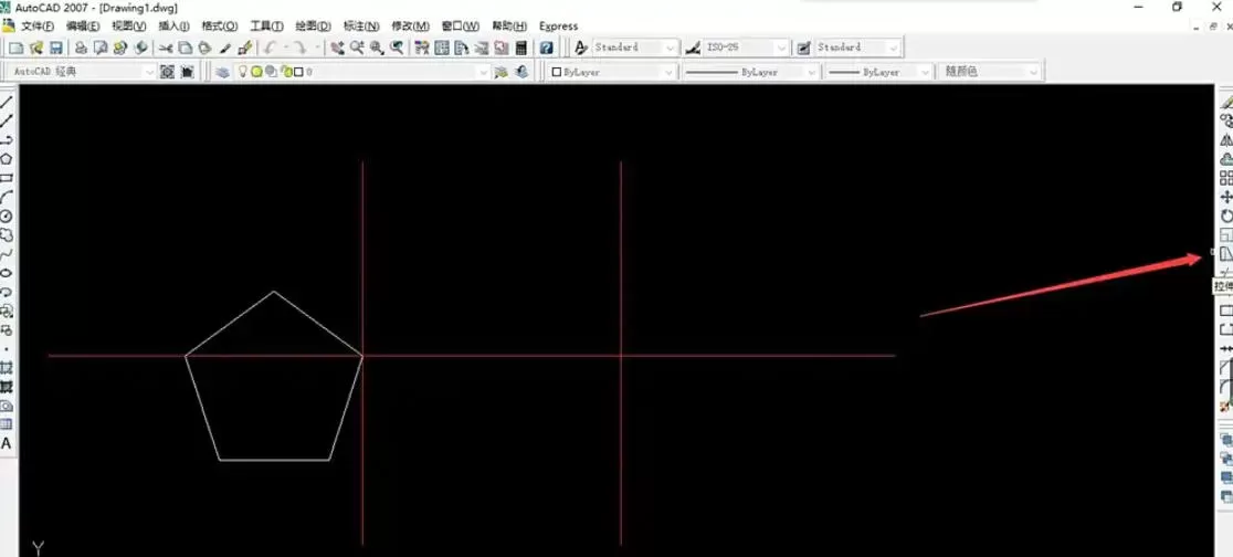 AutoCAD2007怎么拉伸图形_AutoCAD2007拉伸图形的方法