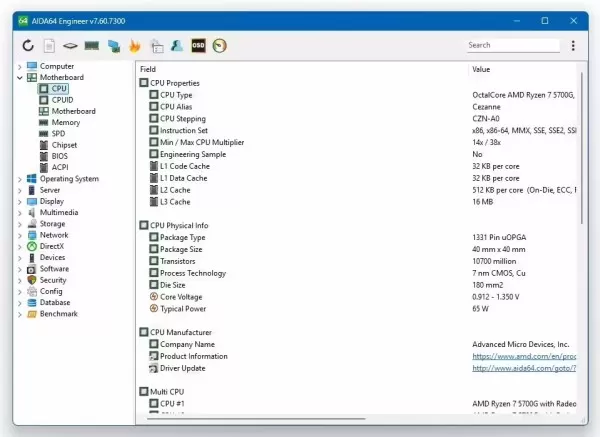 AIDA64 7.60发布,支持RTX 5000系列GPU,停止对Windows 95、98等系统支持