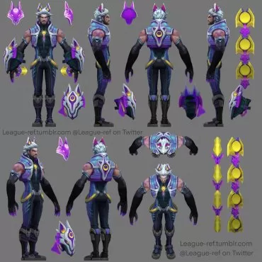 《英雄联盟》灰烬骑士团皮肤派克/卡萨丁原画公布