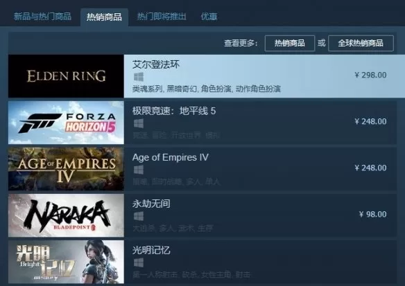 《艾尔登法环》开启预购 位列Steam国区热销第一