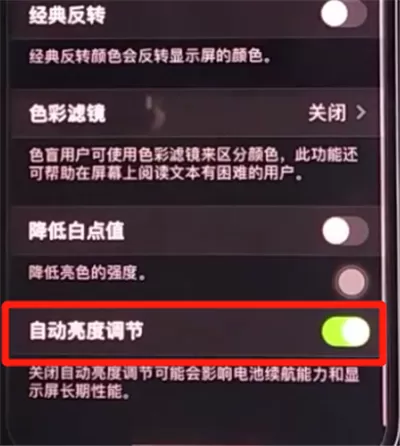 iphone11中关闭亮度自动调节的方法步骤