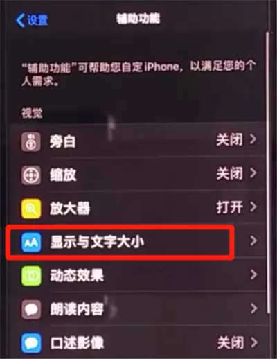iphone11中关闭亮度自动调节的方法步骤