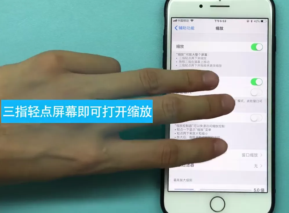苹果手机中屏幕缩放的简单步骤