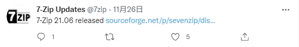 开源压缩软件 7-Zip 发布 21.06 正式版更新