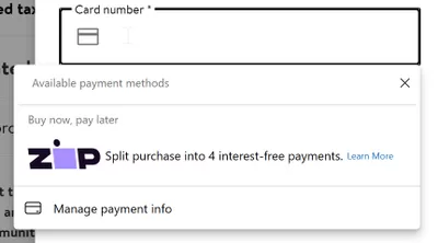 Edge 浏览器新增 Buy now, pay later 功能 等额分期付款