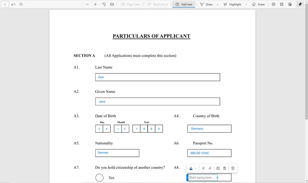 Edge 浏览器已支持将文字添加到 PDF 文件中